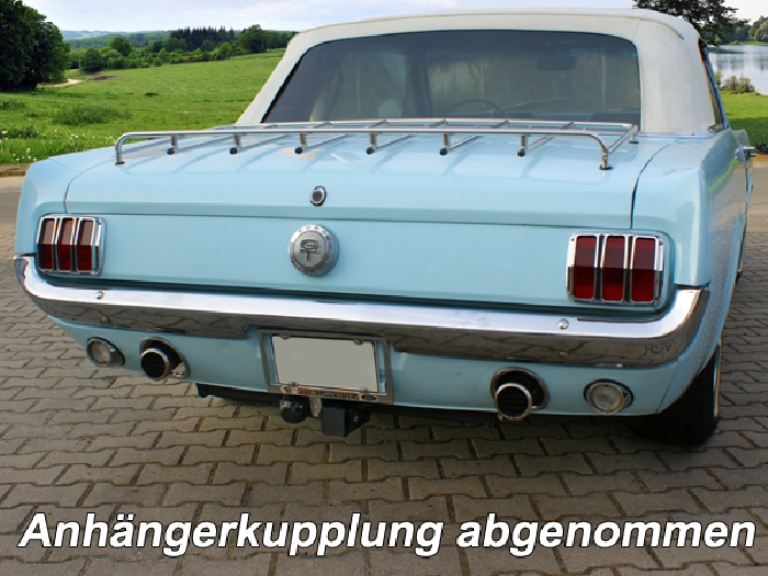 Anhängerkupplung für Ford-Mustang I Montage nur bei uns im Haus, Baureihe 1964-1966 abnehmbar